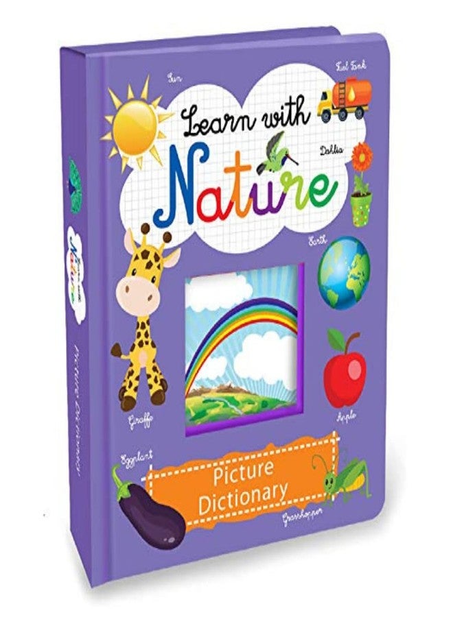 BRIJBASI Hello Friend Learn with Nature Picture Dictionary Learning Book with 20 Colourful Spreads - Farm Animal, Fruits and Sky, 4+ yrs Old - Image 1